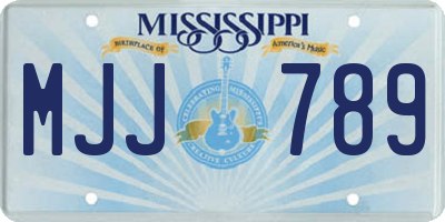 MS license plate MJJ789