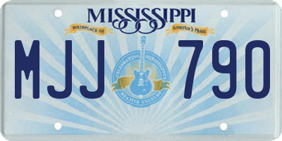 MS license plate MJJ790