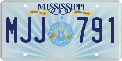 MS license plate MJJ791