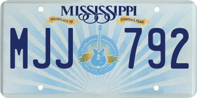MS license plate MJJ792