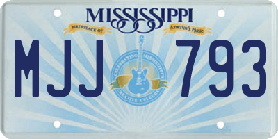 MS license plate MJJ793