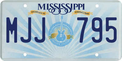 MS license plate MJJ795
