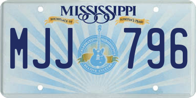 MS license plate MJJ796