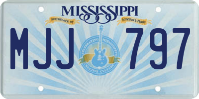 MS license plate MJJ797