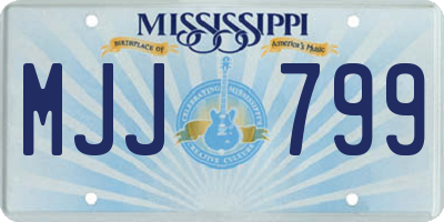 MS license plate MJJ799