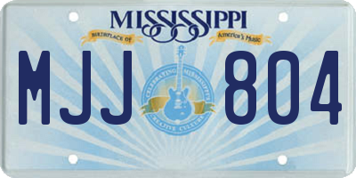 MS license plate MJJ804