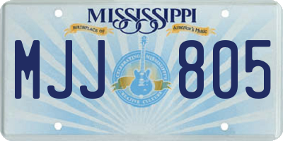 MS license plate MJJ805