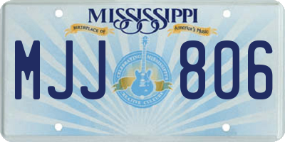 MS license plate MJJ806