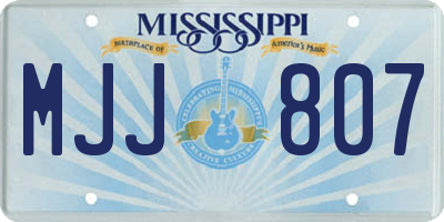 MS license plate MJJ807