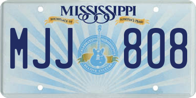 MS license plate MJJ808