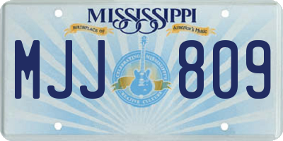 MS license plate MJJ809