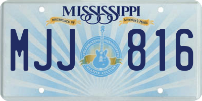 MS license plate MJJ816