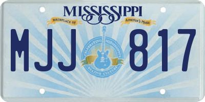MS license plate MJJ817