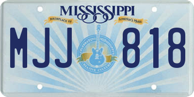 MS license plate MJJ818