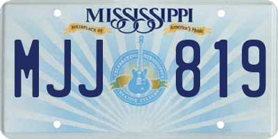 MS license plate MJJ819