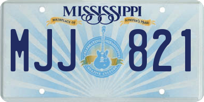 MS license plate MJJ821