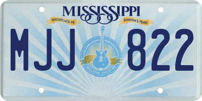 MS license plate MJJ822