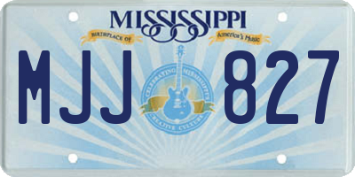 MS license plate MJJ827