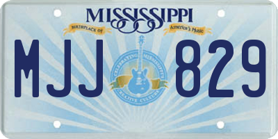 MS license plate MJJ829