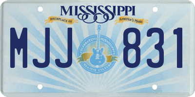MS license plate MJJ831