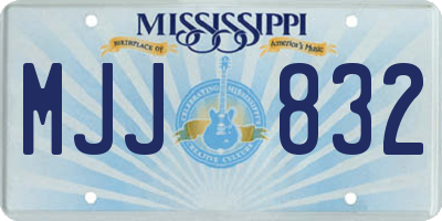 MS license plate MJJ832
