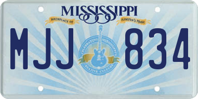 MS license plate MJJ834