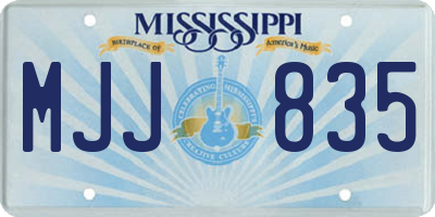 MS license plate MJJ835