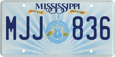 MS license plate MJJ836