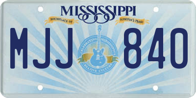 MS license plate MJJ840