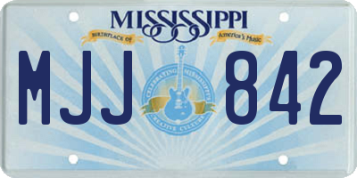 MS license plate MJJ842