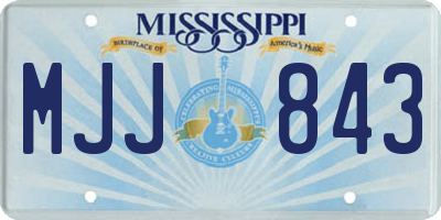 MS license plate MJJ843