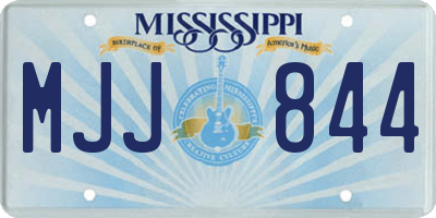 MS license plate MJJ844