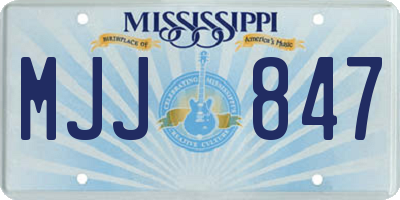 MS license plate MJJ847
