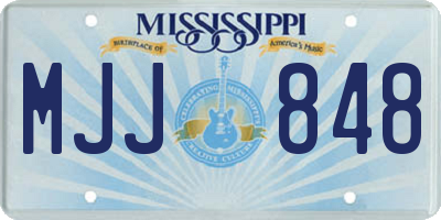 MS license plate MJJ848