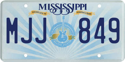 MS license plate MJJ849