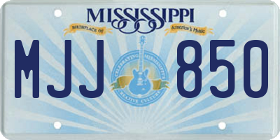 MS license plate MJJ850