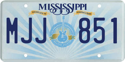 MS license plate MJJ851