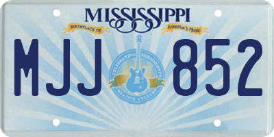 MS license plate MJJ852