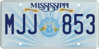 MS license plate MJJ853