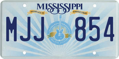 MS license plate MJJ854