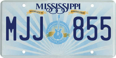 MS license plate MJJ855