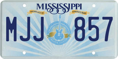 MS license plate MJJ857