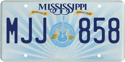 MS license plate MJJ858