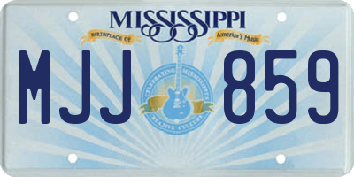 MS license plate MJJ859