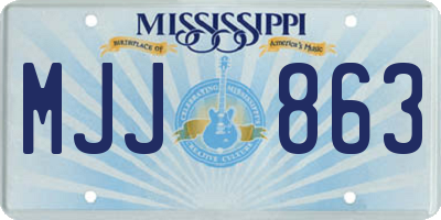 MS license plate MJJ863