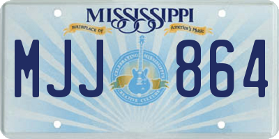 MS license plate MJJ864