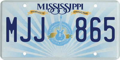 MS license plate MJJ865
