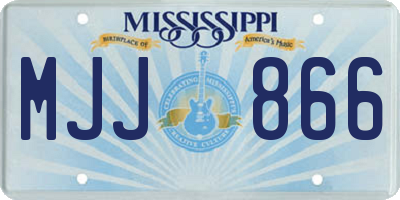 MS license plate MJJ866