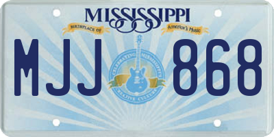 MS license plate MJJ868