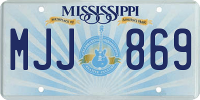 MS license plate MJJ869